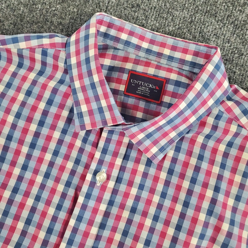 UNTUCKit Shirt Mens L Redding WF Multi Color Button Down Regular Fit 40131